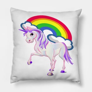 Unicorn & Rainbow Clouds Pillow