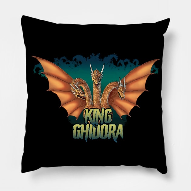 King Ghidora Pillow by Creepsandbabes