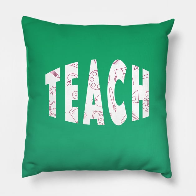 Teach Text Word Pillow by HappyGiftArt