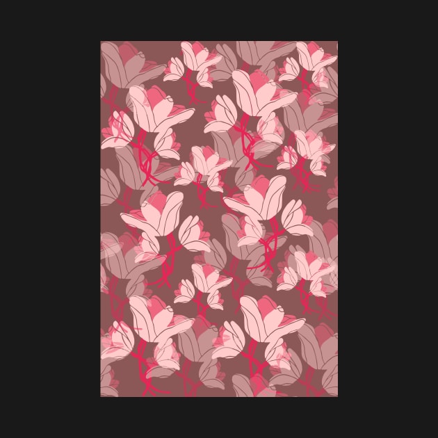 Pink flower pattern by PedaDesign