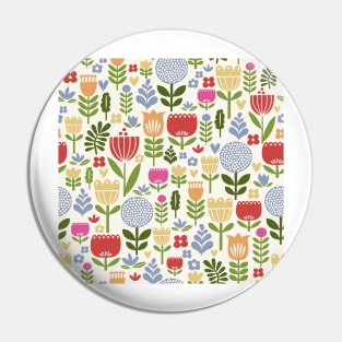 Folk floral pattern Pin