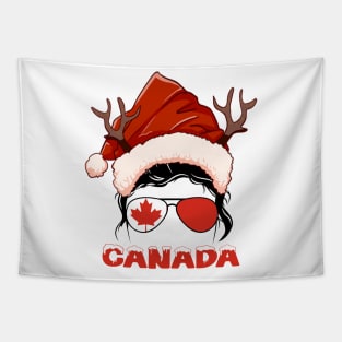 Canada girl, Canadian Christmas gift , Regalo Navidad Canada Tapestry