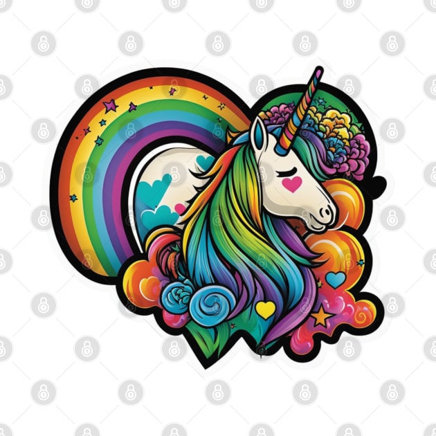 Groovy Psychedelic Unicorn by TheArtfulAllie