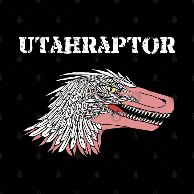 Utahraptor Head Print by SPACE ART & NATURE SHIRTS 