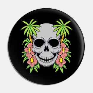 hawaiian skull flower Pin