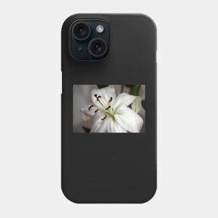 White Lily Portrait Phone Case