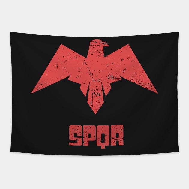 SPQR - Roman Empire Eagle Icon Tapestry by MeatMan