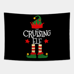 Cruising Elf Matching Family Group Christmas Party Pajamas Tapestry