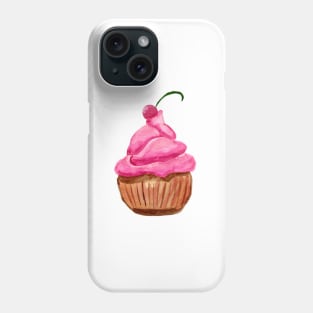 Pink Cupcake with Cherry Phone Case