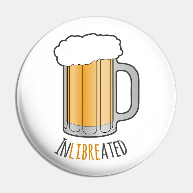 Inlibreated Beer Mug Pin by Jarecrow 