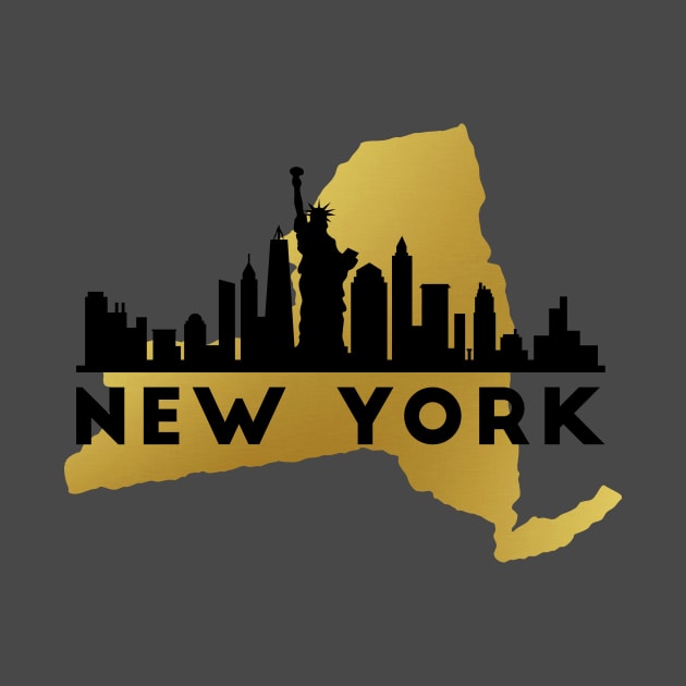 New York MAP & SKYLINE by xposedbydesign