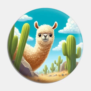 Cute Little Sneaky Llama Pin