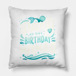 Daddy of the Birthday Mermaid Celebration, Girl Dad Birthday Pillow