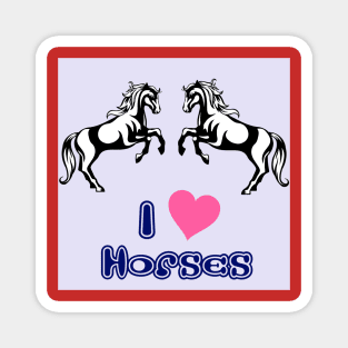 I heart Horses Magnet