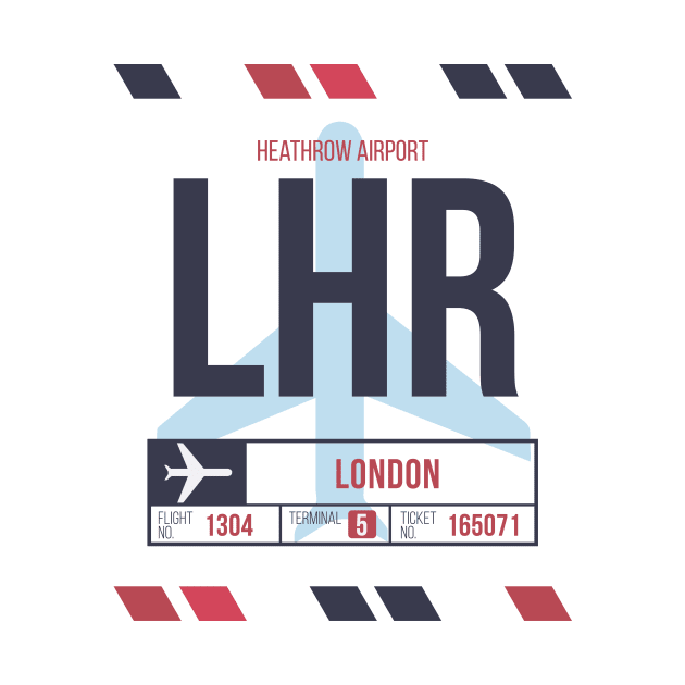 London (LHR) Airport Code Baggage Tag by SLAG_Creative