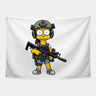 Tactical Yellow People Tapestry