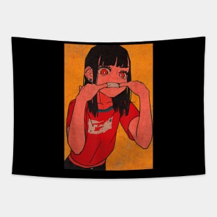 Girl Lofi Aesthetic Tapestry