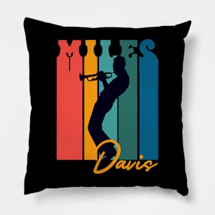 Retro Miles Davis Pillow