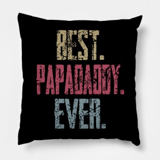 Vintage Best Papadaddy Ever Retro Funny Quotes Happy Fathers Day Pillow