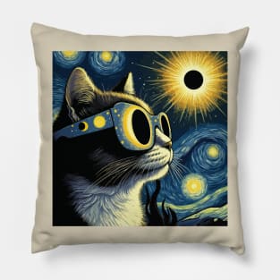 Total Eclipse 2024 Cat Pillow