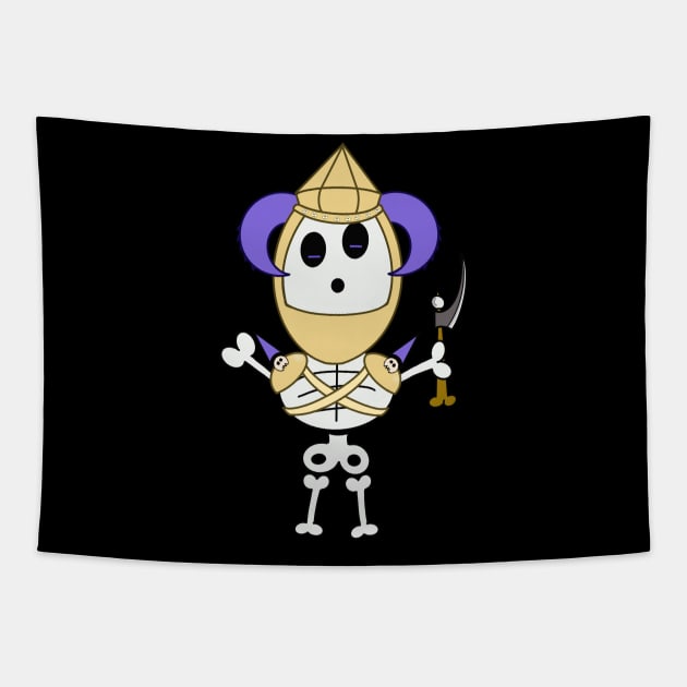 Cute skeletons doodle style Tapestry by Sumet