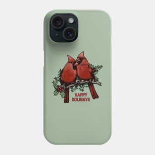 Happy Holigays Cardinals Phone Case