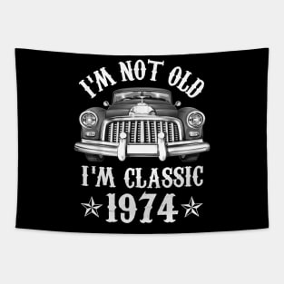 48 Year Old Vintage 1974 Classic Car 48th Birthday Gifts Tapestry
