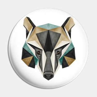 Geometric Badger Animal Lover Geometry Design Gift For Badger Lover Pin