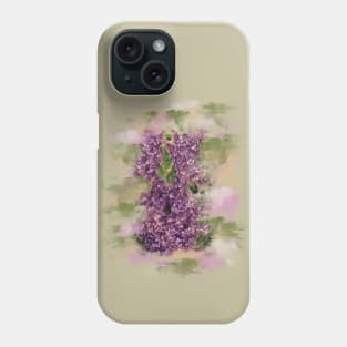 Beautiful Lilacs - T-shirt with Lilacs from a hand-painted picture Phone Case