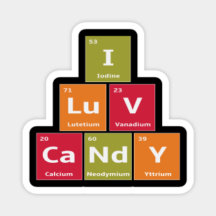 Periodic Elements of Candy Halloween Costume Magnet