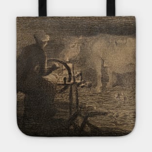 The Spinning Wheel by Giovanni Segantini Tote