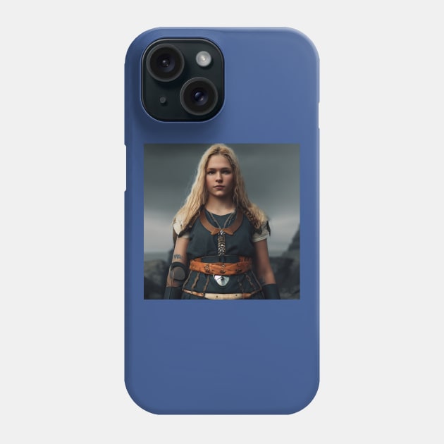 Viking Shield Maiden Phone Case by Grassroots Green