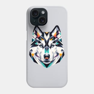 Siberian Husky Polygonal Portrait: Sleek Canine Art Phone Case