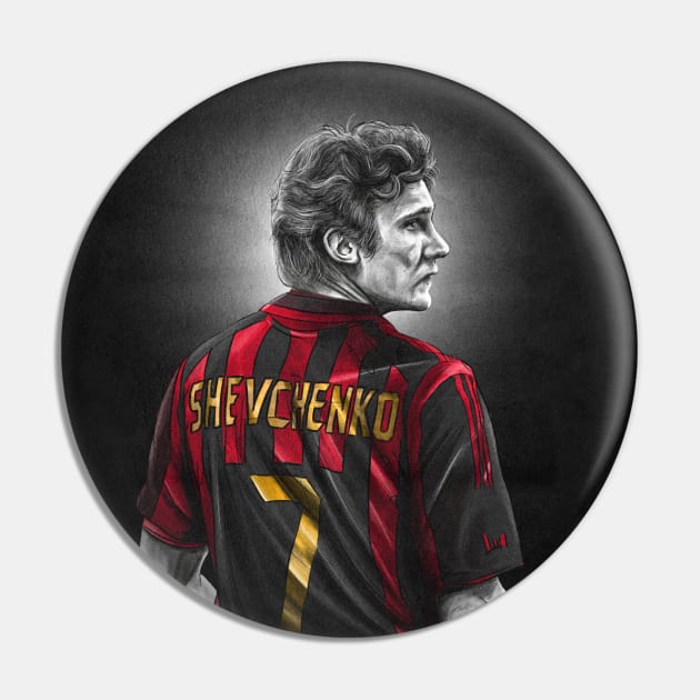 Andriy Shevchenko - AC Milan Football Artwork Pin by barrymasterson