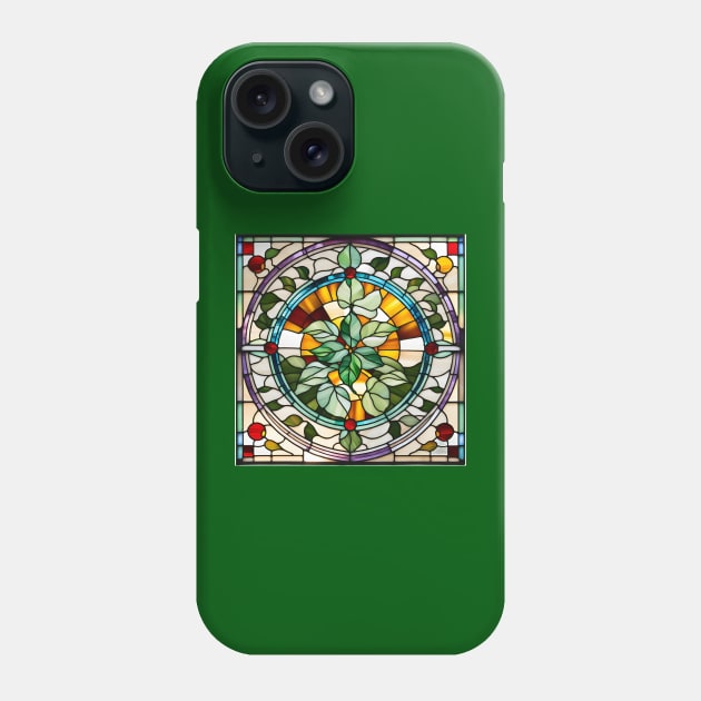 Pothos Explosion Stained Glass Phone Case by Xie
