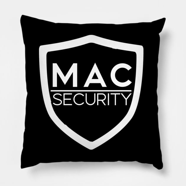 MAC Security Badge Pillow by AbigailDavies