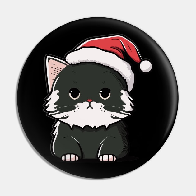 Cute Ugly Christmas Cat Gift Funny Cat Christmas Pin by KsuAnn