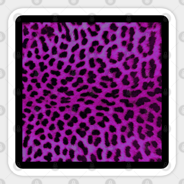 purple cheetah pattern mask great leopard print wild animal design - Purple Cheetah - Sticker