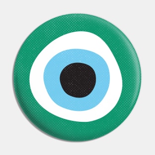 Evil Eye Emerald Green Pin