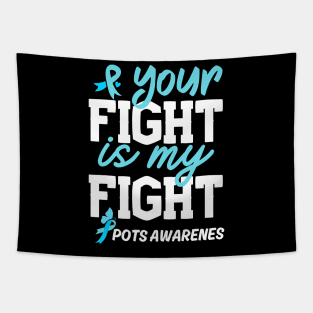 Your Fight Is My Fight Turquoise Ribbon Tapestry