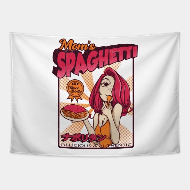 Delicious and Authentic Moms Spaghetti Tapestry by Pixeldsigns