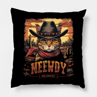 Cat Cowboy Chronicles Paws Pillow