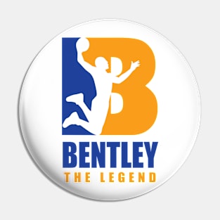 Bentley Custom Player Basketball Your Name The Legend Pin