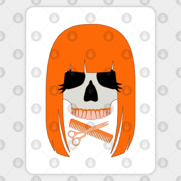Skull, Scissors & Comb - Barber Graphic Sticker for Sale by
