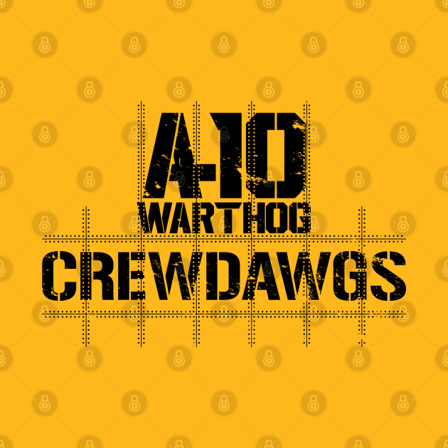 Discover A-10 Warthog Crewdawgs Black Print - Warthog - T-Shirt