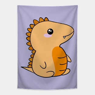 Orange Baby Dinosaur Tapestry