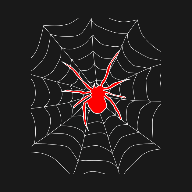 red spider in spiderweb by Context