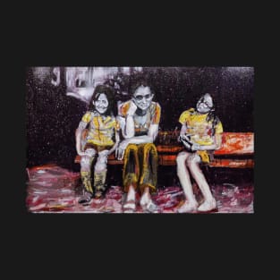 Mother with two girls T-Shirt