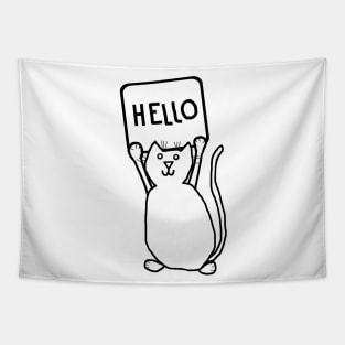Kitty Cat says Hello Tapestry