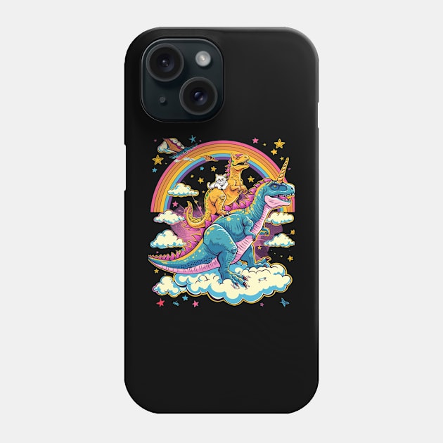 Cat Dinosaur Legend Phone Case by skeleton sitting chained
